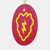 25. Infanterieabteilung Weihnachten Keramik Ornament (Links)