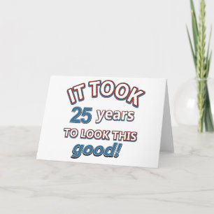 25. Jahr Geburtstagsdesigns Karte