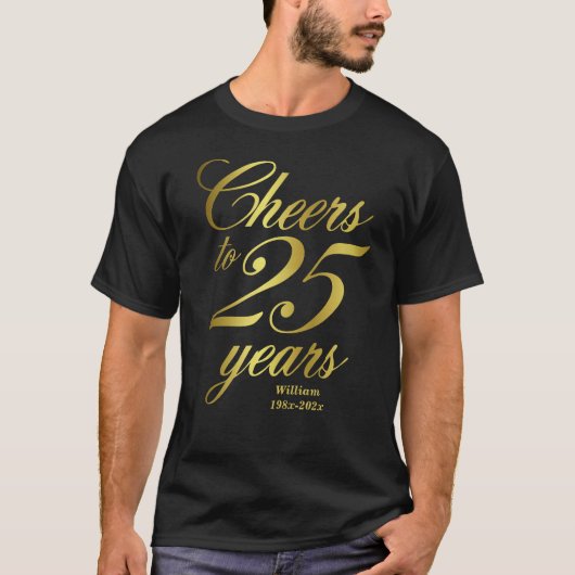25 Jahre 25. Geburtstag T-Shirt (Vorderseite)