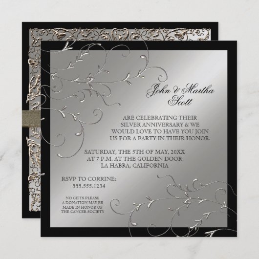 25 Jahre, 25 Jahre Einladung (Vorne/Hinten)