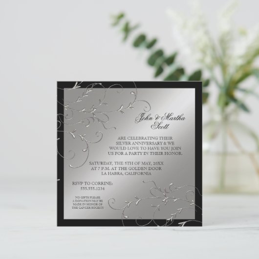 25 Jahre, 25 Jahre Einladung (Stehend Vorderseite)