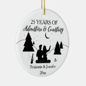 25 Jahre Abenteuer- und Zählzeit-Individuelle Name Keramik Ornament (Rechts)