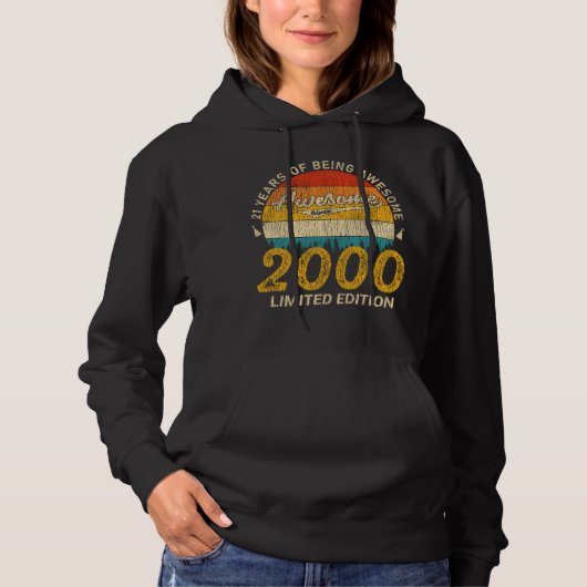 25 Jahre alt 2000 Retro Phantastisch 25. Geburtsta Hoodie (Vorderseite)