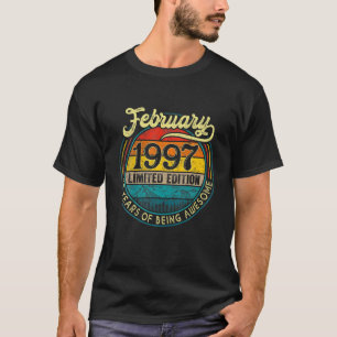 25 Jahre alt Februar 1997 Geburtstag 25. Geburtsta T-Shirt