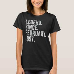 25 Jahre alte Legende seit Februar 1997 25. Geburt T-Shirt