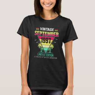 25 Jahre alte Retro-Vintage September 1997 25. Geb T-Shirt
