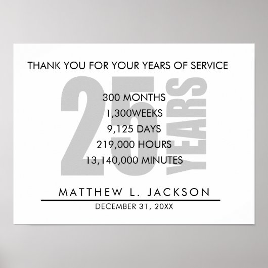 25 Jahre Altersrente oder Mitarbeiteraufwertung Poster (Vorne)