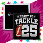 25 Jahre altes Tackle Football Party 25. Geburtsta Button