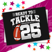 25 Jahre altes Tackle Football Party 25. Geburtsta Postkarte