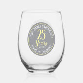 25 Jahre Begehungsgesellschaft Weinglas Ohne Stiel (Vorderseite)