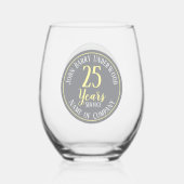 25 Jahre Begehungsgesellschaft Weinglas Ohne Stiel (Rückseite)