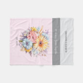 25 Jahre Blume zum Silberjubiläum rosa Fleecedecke (Vorderseite (Horizontal))