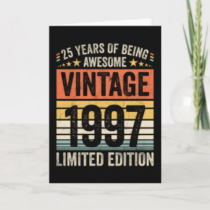25 Jahre der Großartigkeit Vintage 1997 Karte