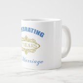 25 Jahre Ehe feiern Jumbo-Tasse (Vorderseite Rechts)