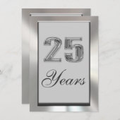 25 Jahre Einladung zum Silver Anniversary (Vorne/Hinten)