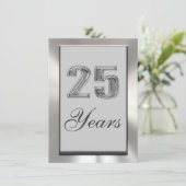 25 Jahre Einladung zum Silver Anniversary (Stehend Vorderseite)