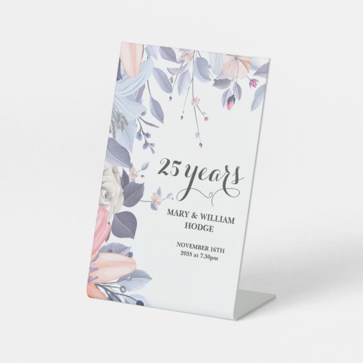 "25 Jahre für immer: Ein Jubiläum, an den man sich Sockelschild (Vorderseite)