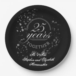 25 Jahre gemeinsam Party zum Silberjubiläum Pappteller