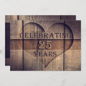 25 Jahre Hochzeitstag Einladung einzigartig (Vorne/Hinten)