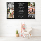 25 Jahre Hochzeitstag Foto Collage bearbeitbar Banner (Insitu)