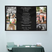 25 Jahre Hochzeitstag Foto Collage bearbeitbar Banner (Messe)