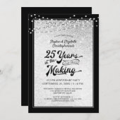 25. JAHRE IM MAKING Confetti Einladung (Vorne/Hinten)