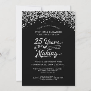 25. JAHRE IM MAKING Confetti Einladung