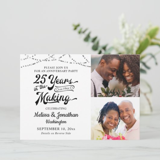 25. JAHRE IM MAKING Lights Einladung (Stehend Vorderseite)