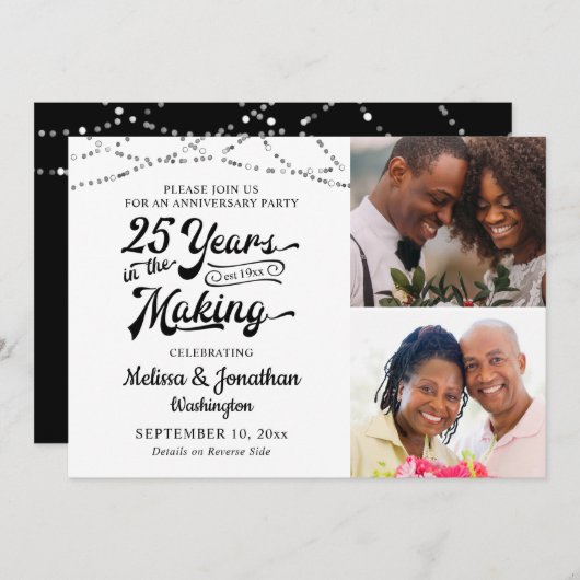 25. JAHRE IM MAKING Lights Einladung (Vorne/Hinten)