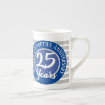 25 Jahre Jubiläum Gedenkfeier Knochen-China Tasse