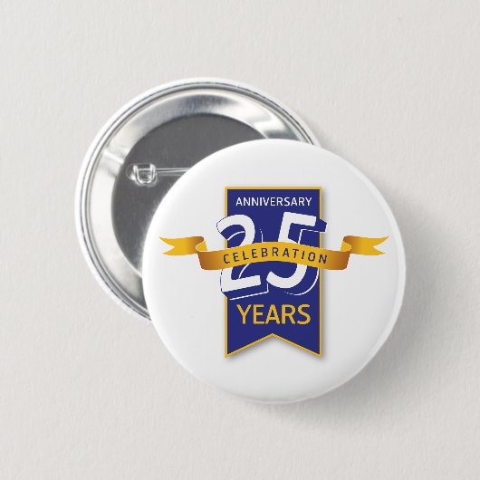 25 Jahre Jubiläumsdesign Button (Vorne & Hinten)