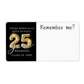 25 Jahre Klasse Wiedersehen Name Tag Erinnern (Vorne)