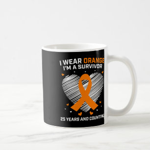 25 Jahre Leukämie-Überlebende Geschenke Orange Kre Kaffeetasse