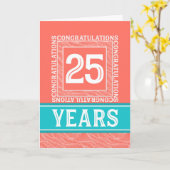 25 Jahre Mitarbeiterjubiläum - dekorativ Karte (Gelbe Blume)