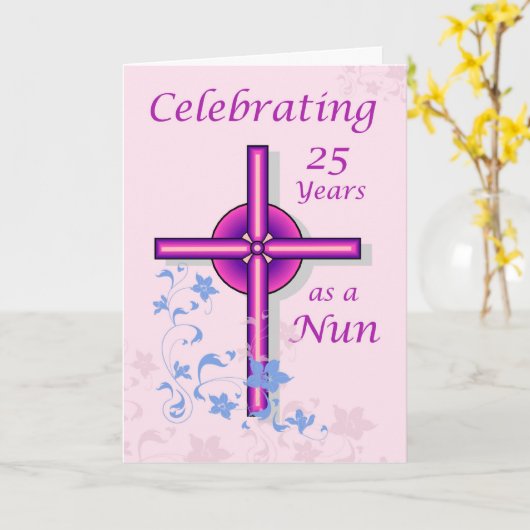 25 Jahre, Nun Karte (Gelbe Blume)