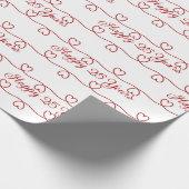 25 Jahre Rotes Herz Geschenkpapier (Ecke)