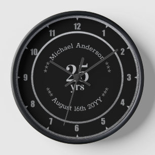 25 Jahre Ruhestand oder Jahrestag Personalisierte Uhr