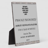 25 Jahre Service Plaque Fotoplatte (Seite)