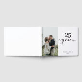 25 Jahre Silberes Hochzeitstag Minimalistisch Gästebuch (Voll)