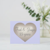 25 Jahre Silberfade Silberjährig Postkarte (Stehend Vorderseite)