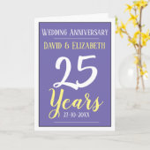 25 Jahre Silberne Hochzeit Jahrestag Karte (Gelbe Blume)