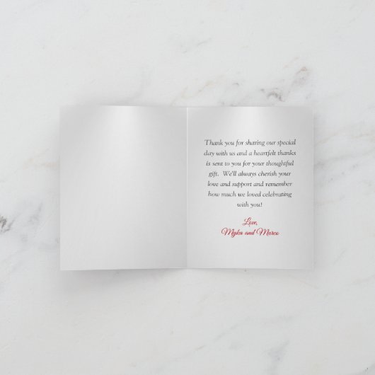 25 Jahre Silver Jubiläum Vielen Dank Karten (Innenseite)