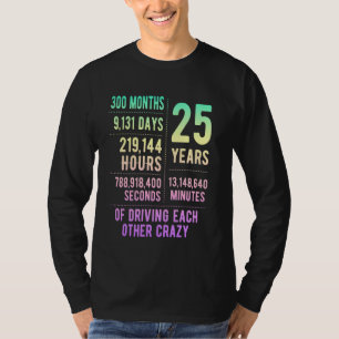 25 Jahre Verheiratet Gewitter 25. Hochzeitstag T-Shirt