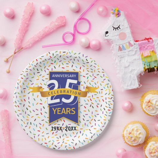 25. JAHRESdesign Pappteller (Party)