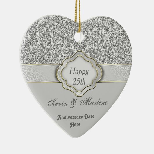 25. JAHRESGESCHENKE KERAMIKORNAMENT (Rechts)