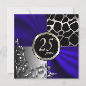 25. Jahrestag Blau | JEDEN ANLASS Einladung (Vorderseite)