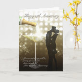 25. Jahrestag - Champagner Karte (Gelbe Blume)