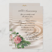 25. Jahrestag der Hochzeit Gelöbnis Erneuerung Ros Einladung (Vorne/Hinten)