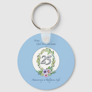 25. Jahrestag der Katholischen Nun, Tod und Silber Schlüsselanhänger