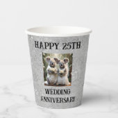 25. Jahrestag der traditionellen Hochzeit, Pappbecher (Vorderseite)